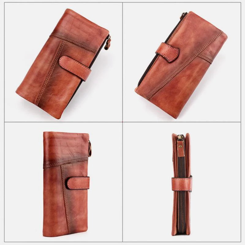 RFID GenuineLeather Long Wallet Purse