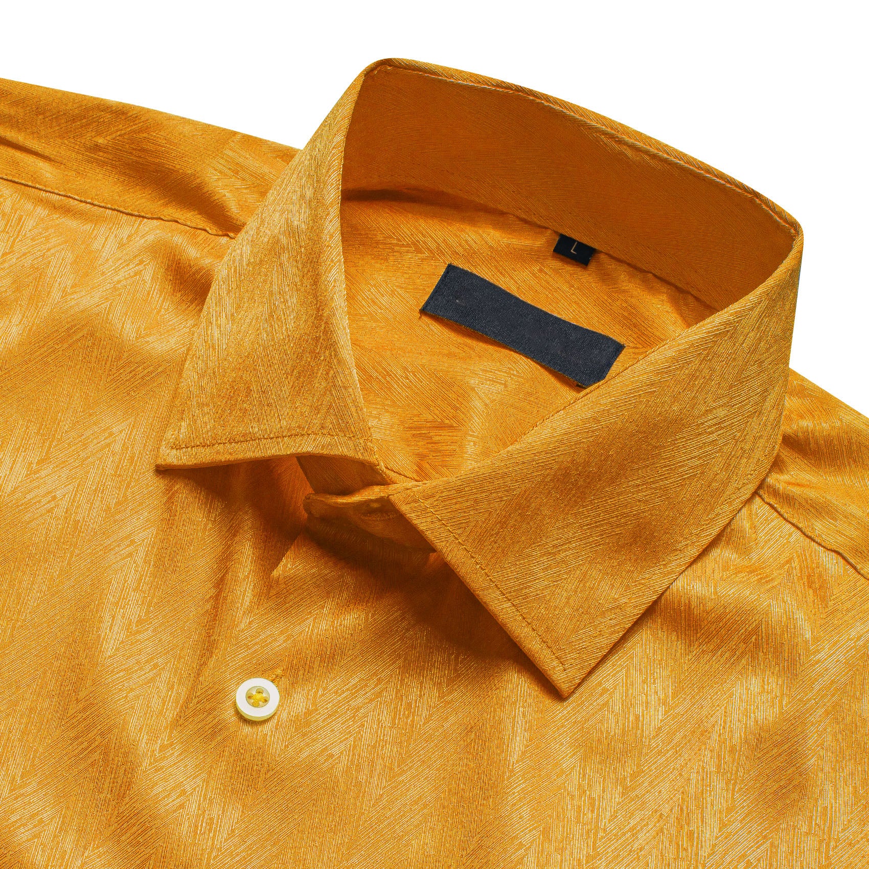 Summer Orange Solid Men's Short Sleeve Shirt