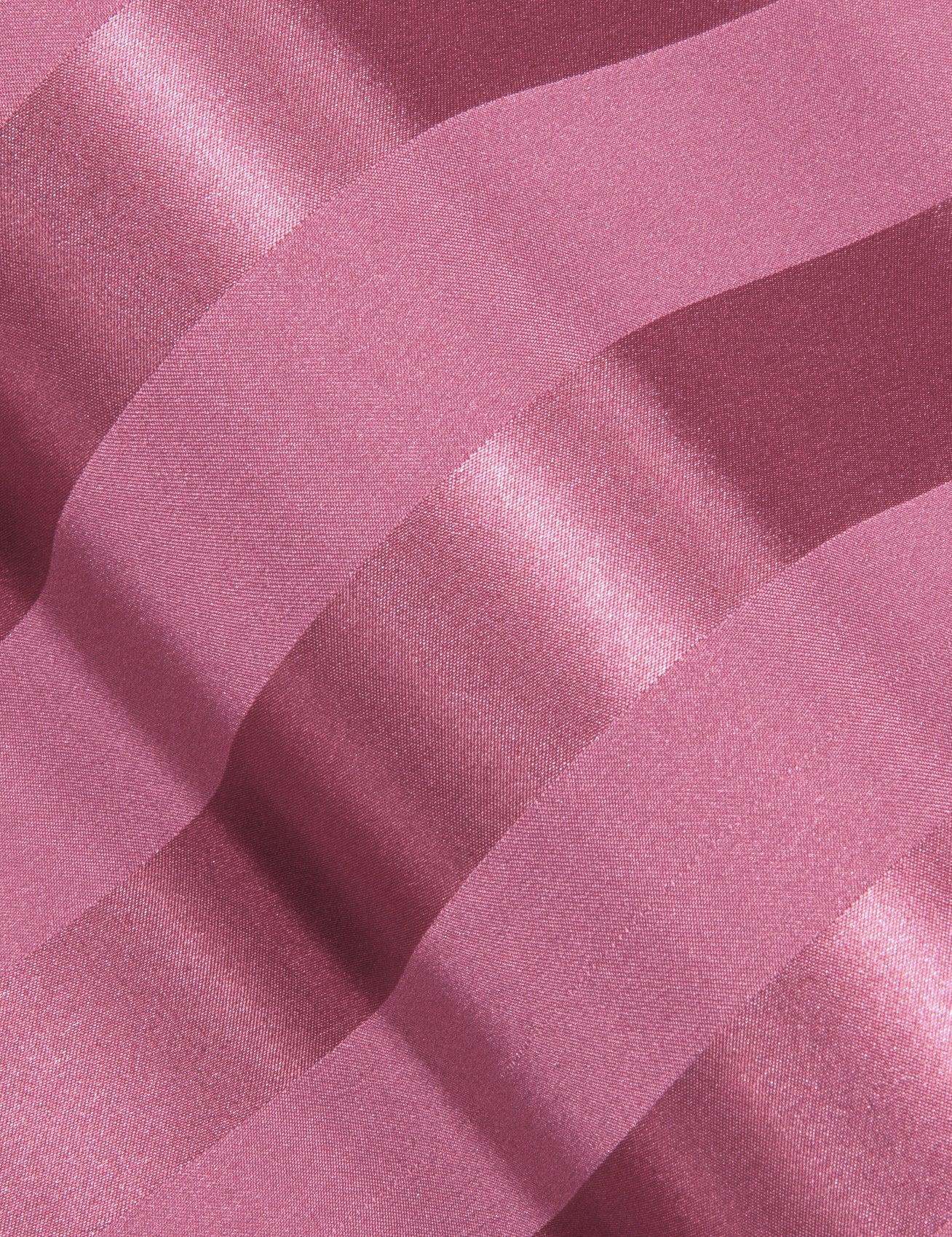 Pink Striped Shiny Satin Men's Long Sleeve Shirt