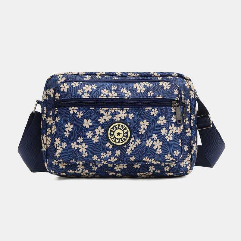 Large Capacity Printing Waterproof Nylon Shoulder Bag Crossbody Bag
