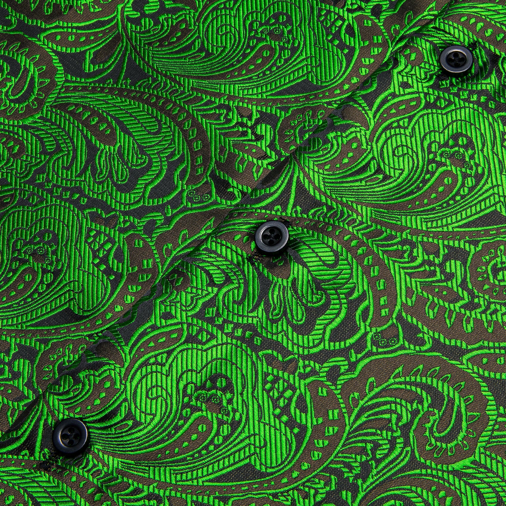 Green Paisley Men's Long Sleeve Shirt