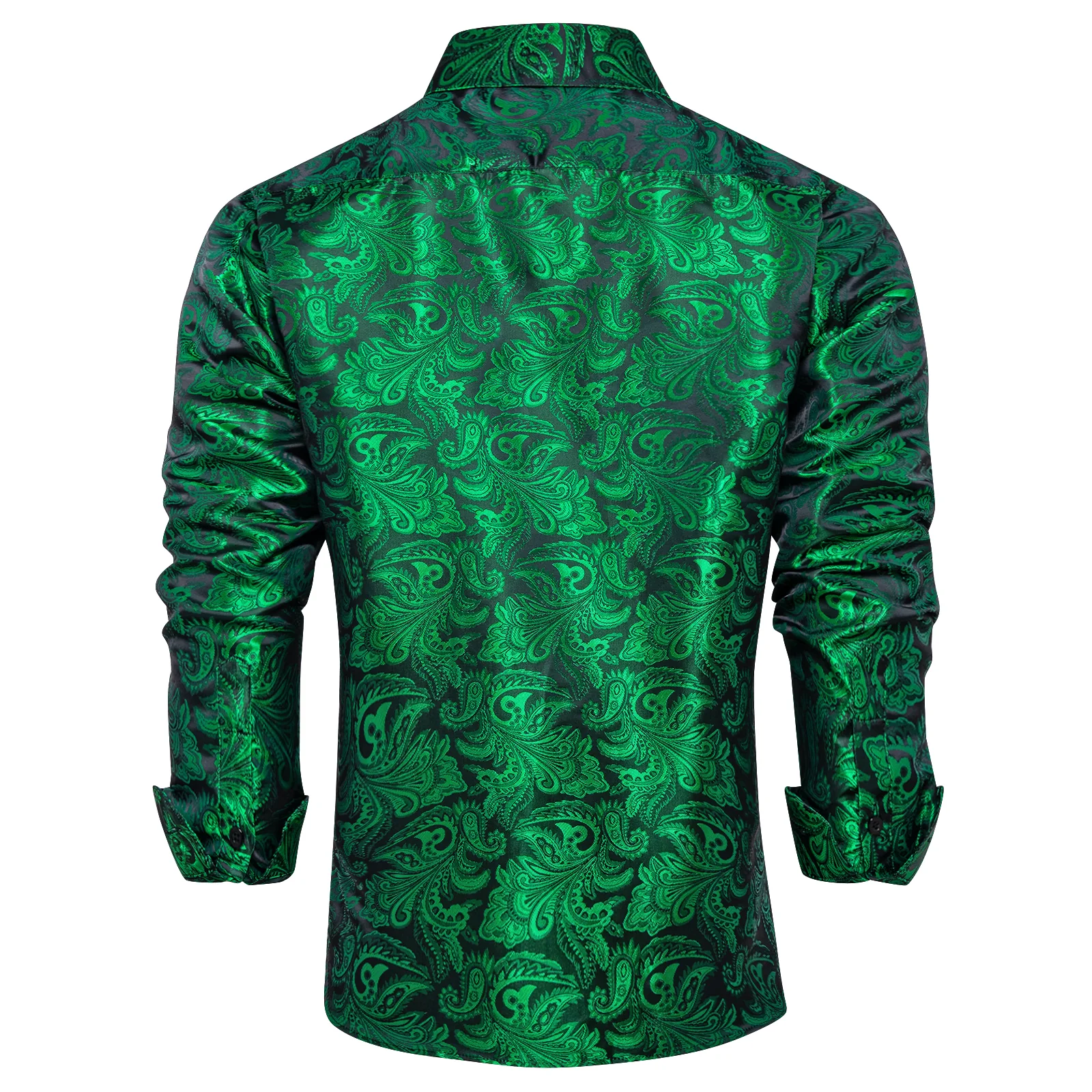 Emerald Green Paisley Long Sleeve Shirt
