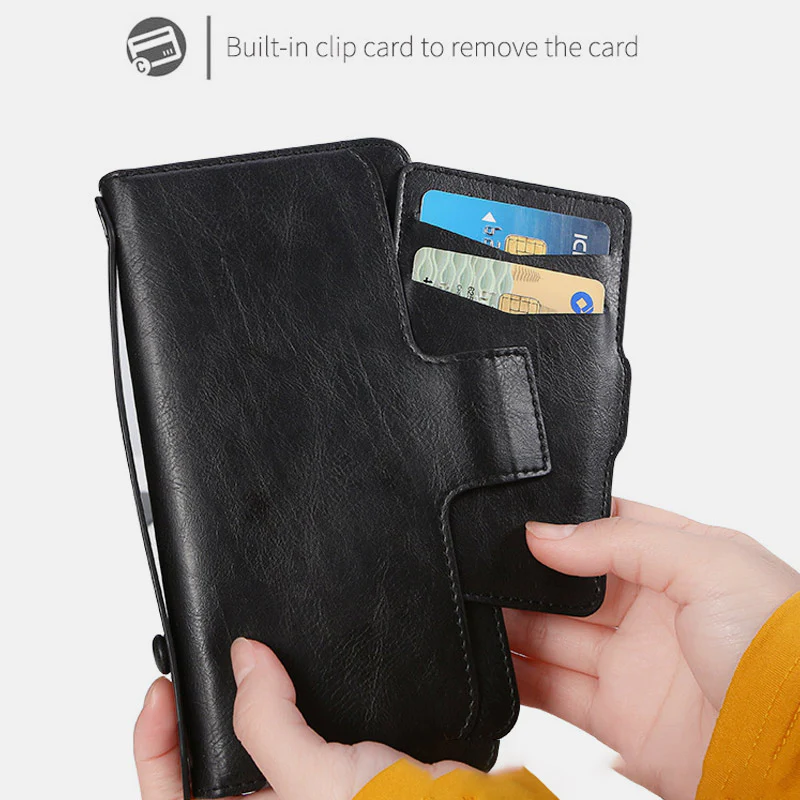 Phone Case For iPhone Detachable Magnetic Phone Bag With Wrist Strap