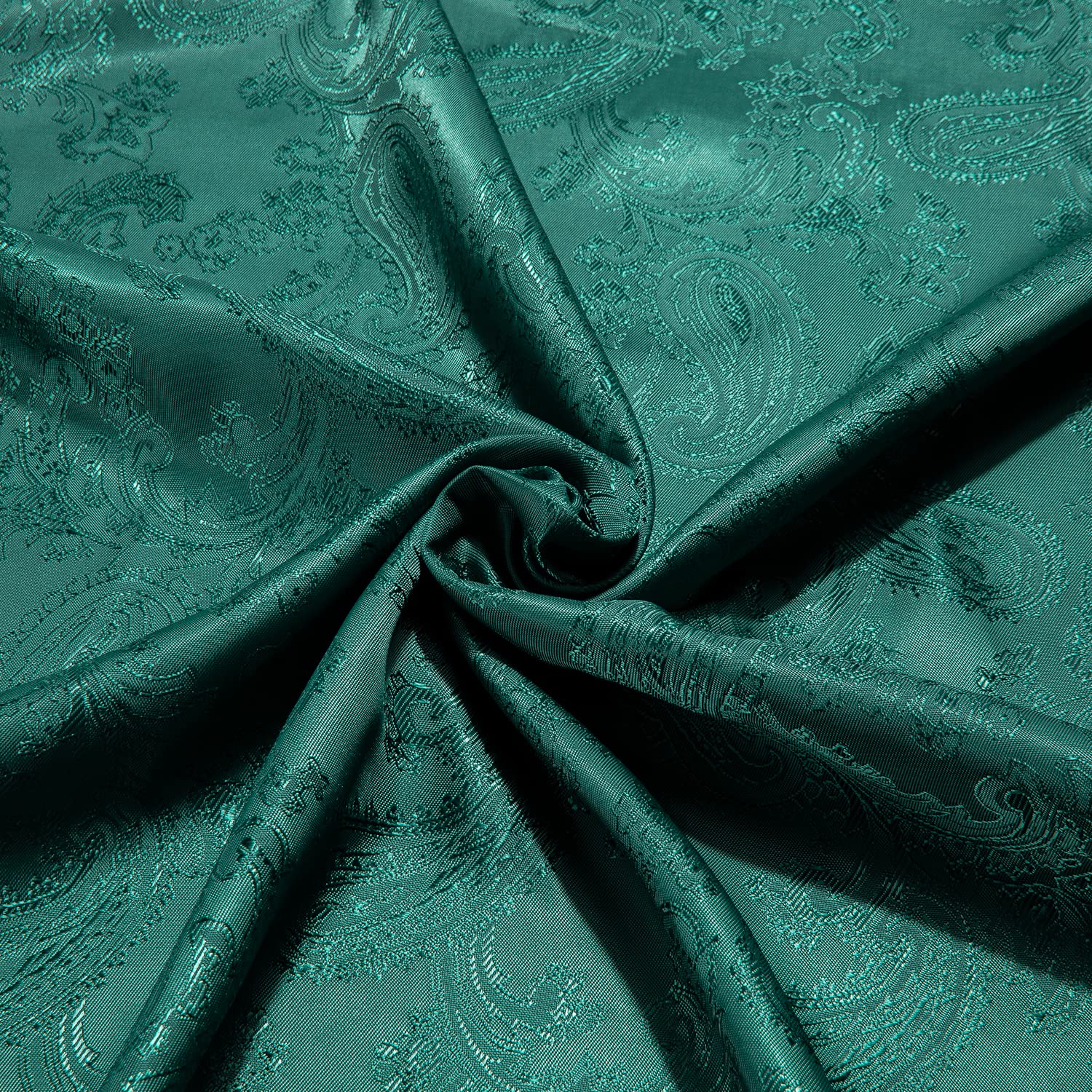 New Dark Green Paisley Silk Men's Short Sleeve Shirt