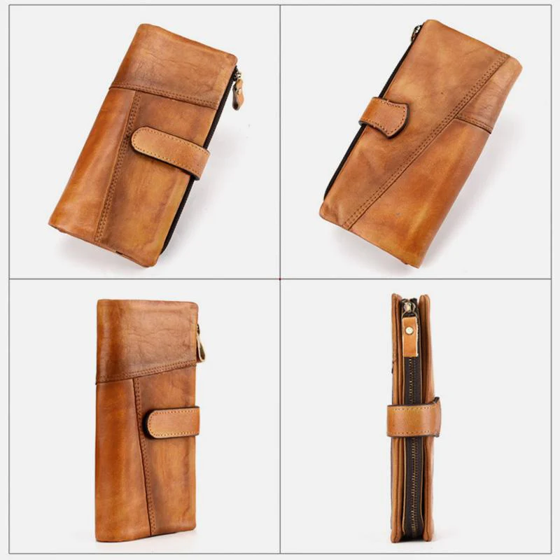 RFID GenuineLeather Long Wallet Purse