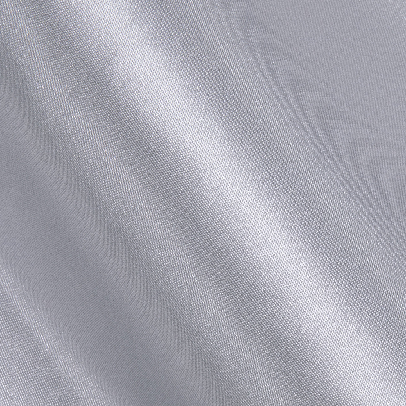 Sliver Grey Solid Silk Men's Long Sleeve Shirt