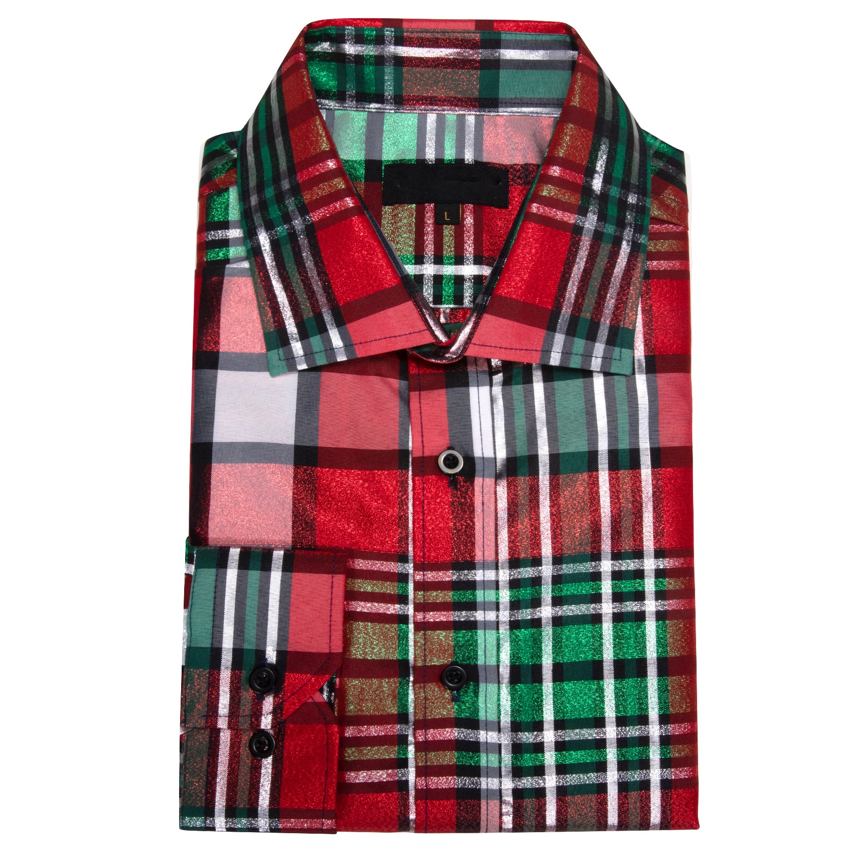 Red England Plaid Men's Long Sleeve Shirt