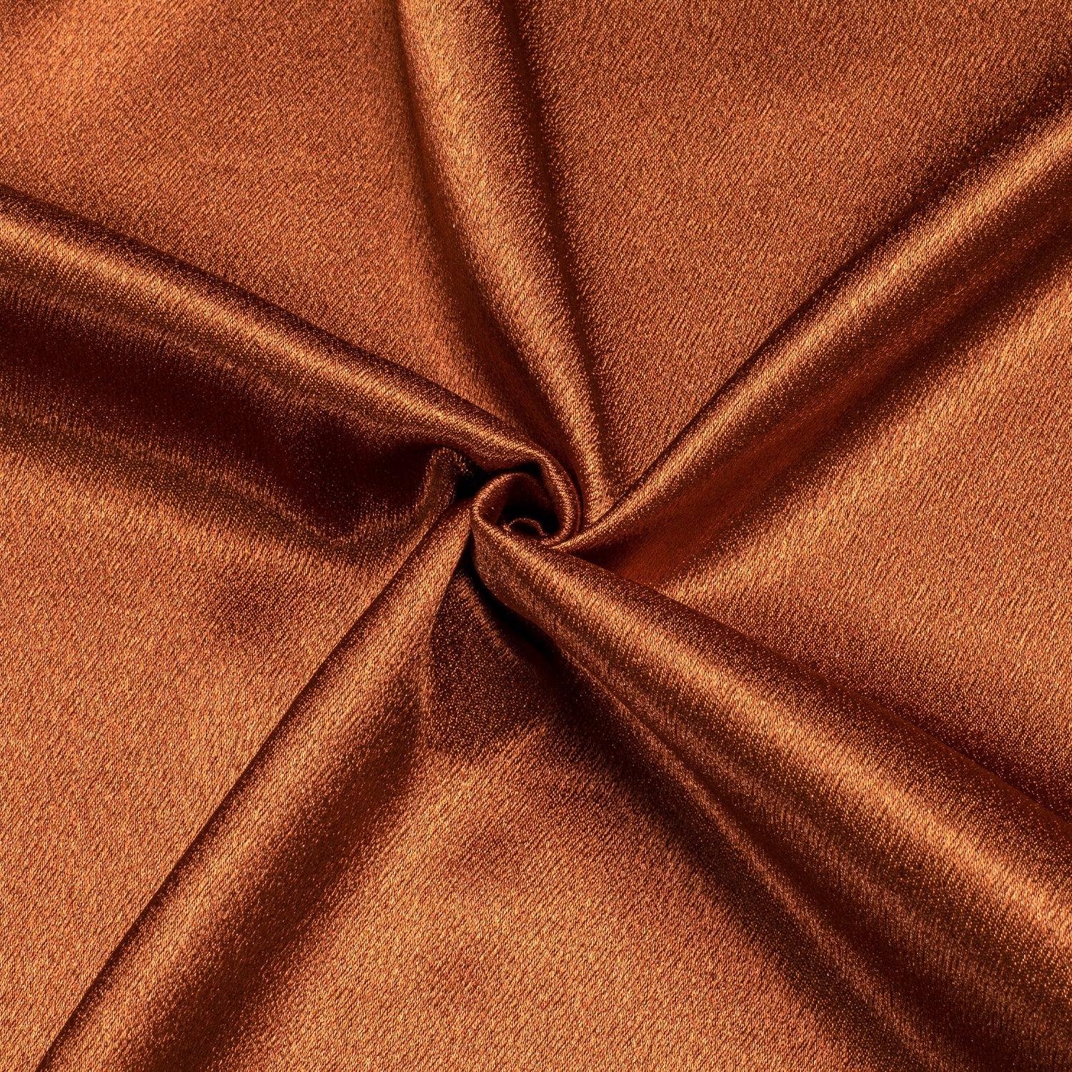 Orange Copper Solid Silk Men's Long Sleeve Shirt