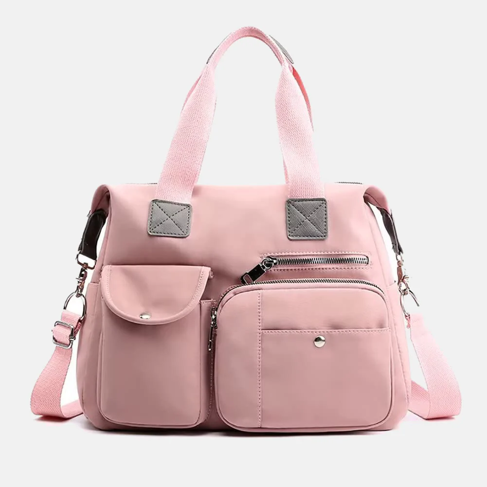 Waterproof Lightweight Multi-Pocket LargeCapacity Casual Tote CrossbodyBag