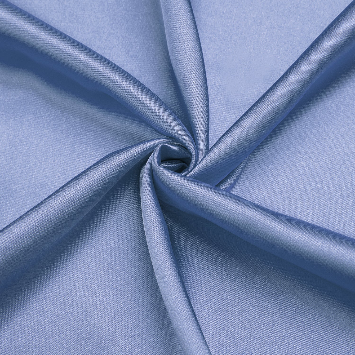 Pale Blue Solid Satin Silk Men's Long Sleeve Business Shirt