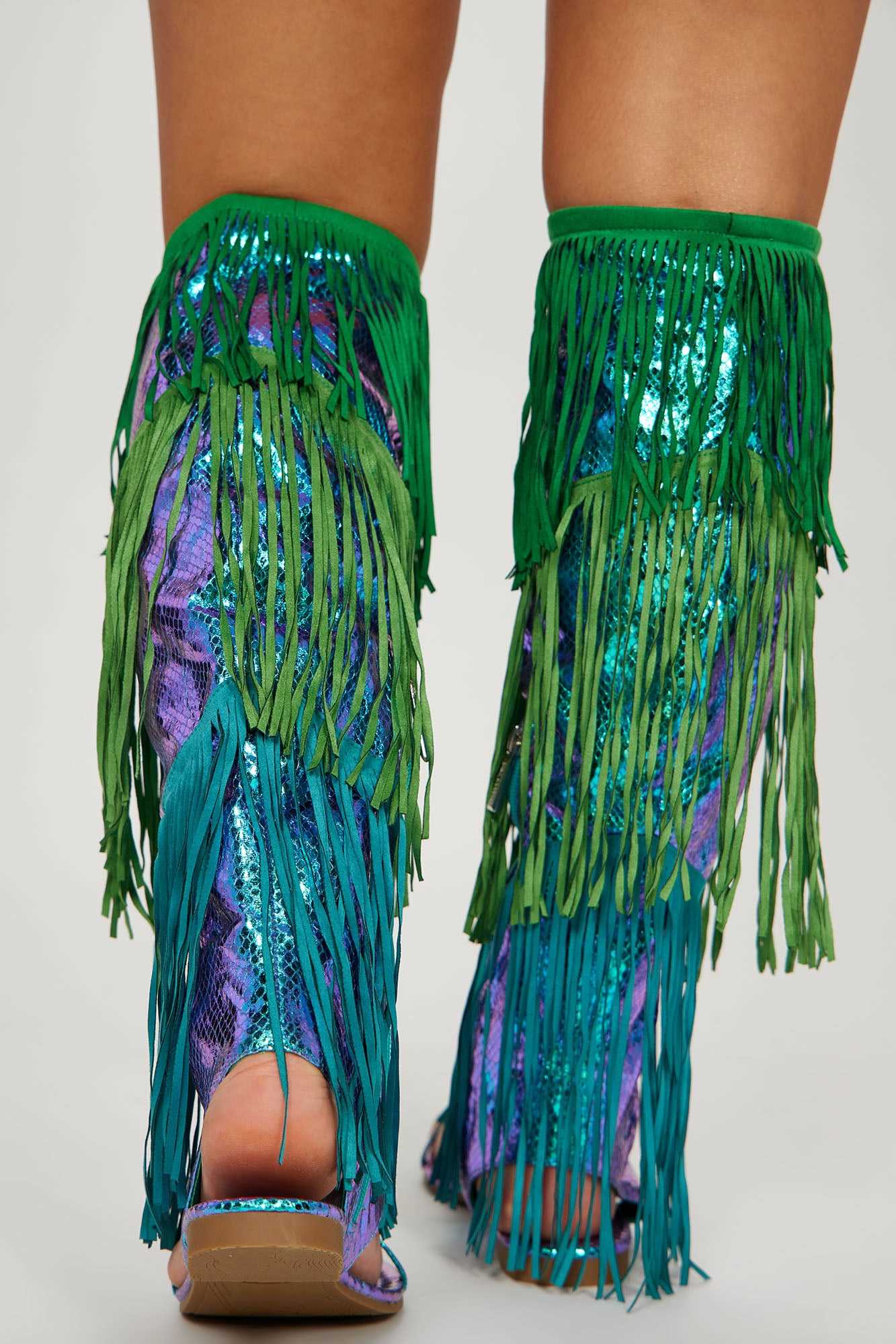 Festie Bestie Flat Sandals   Green