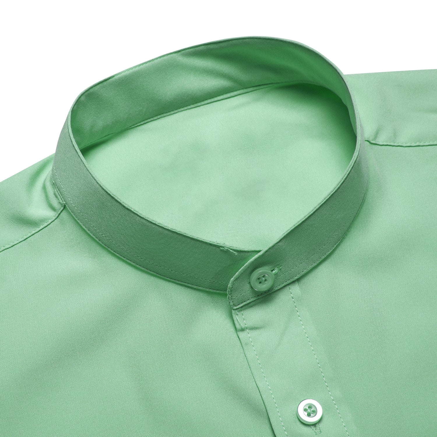 Mint Green Solid Men's Long Sleeve Business Shirt