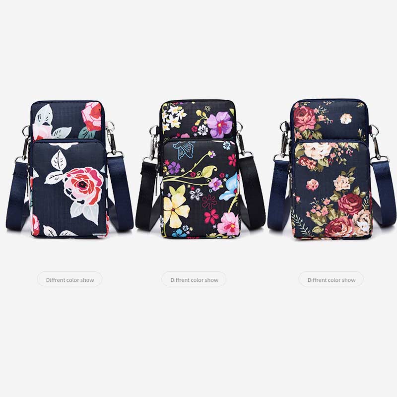 Lightweight Mini Shoulder Bag Women Purse Floral Crossbody Wallet Phone Bag