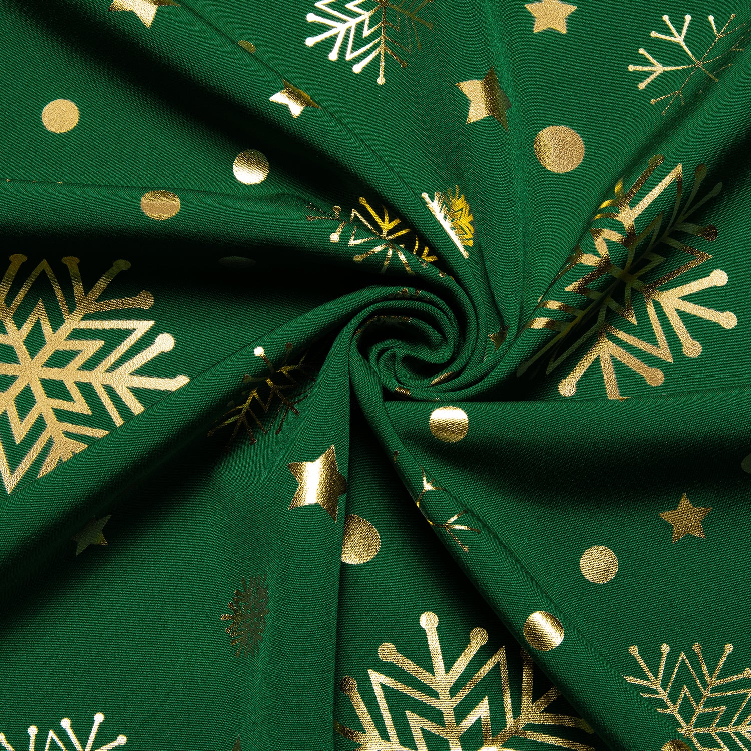 Green Gold Snowflakes Long Sleeve Shirt Christmas