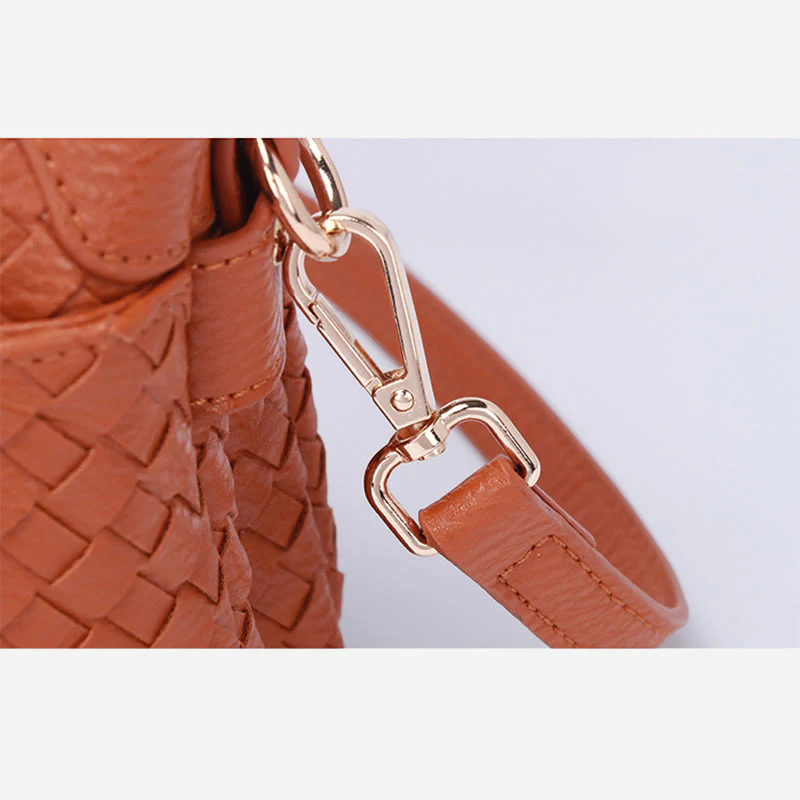 Multifunctional Underarm Handbag For Women Woven Leather Crossbody Bag