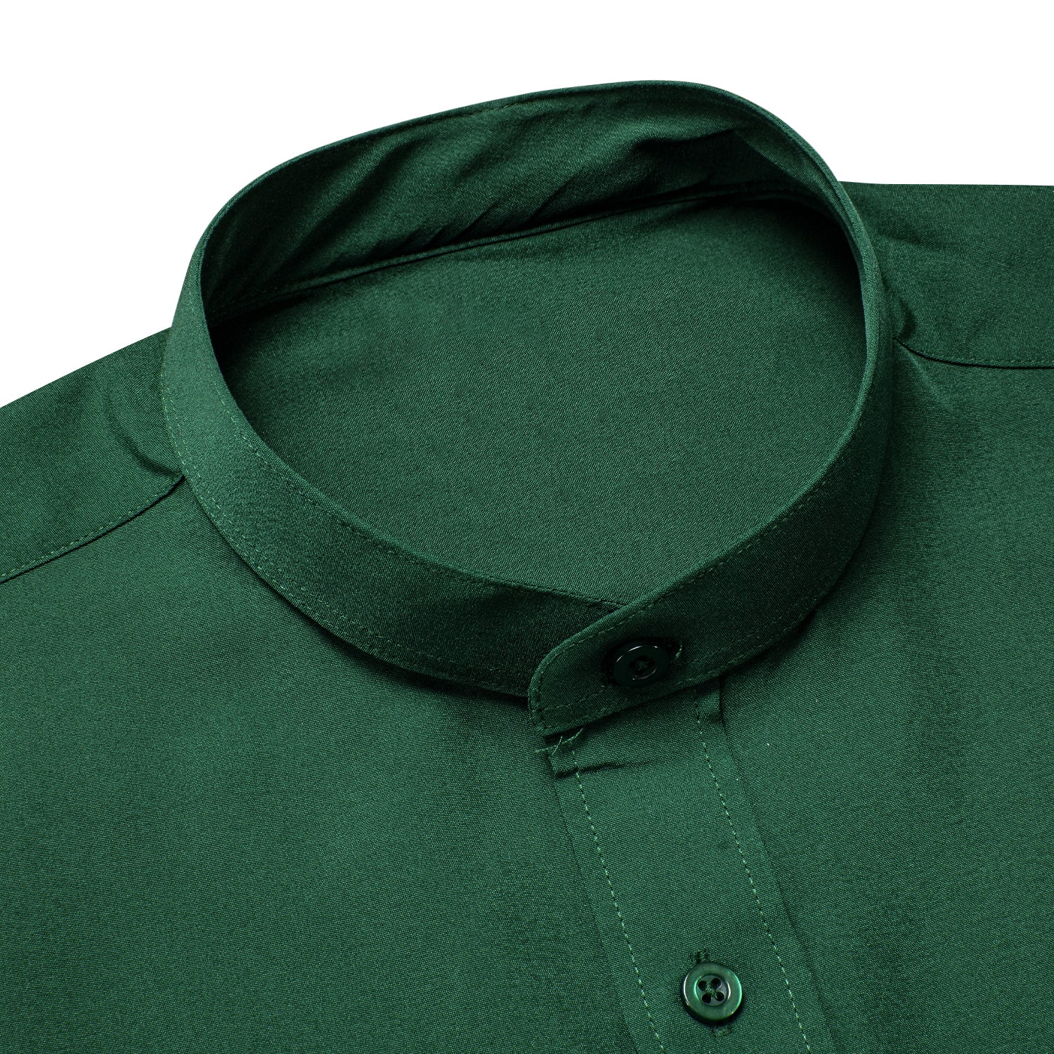 Deep Green Solid Men's Long Sleeve Business Shirt