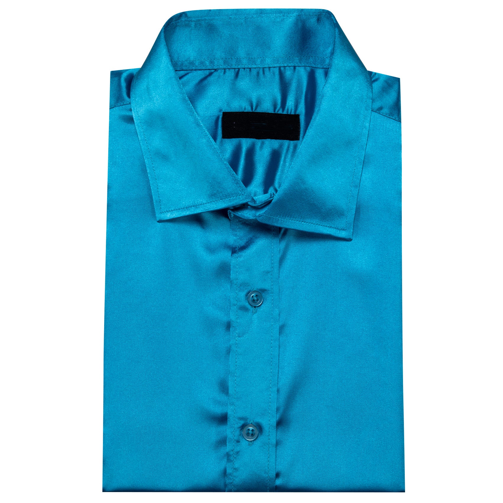 DoderBlue Solid Silk Men's Long Sleeve Shirt