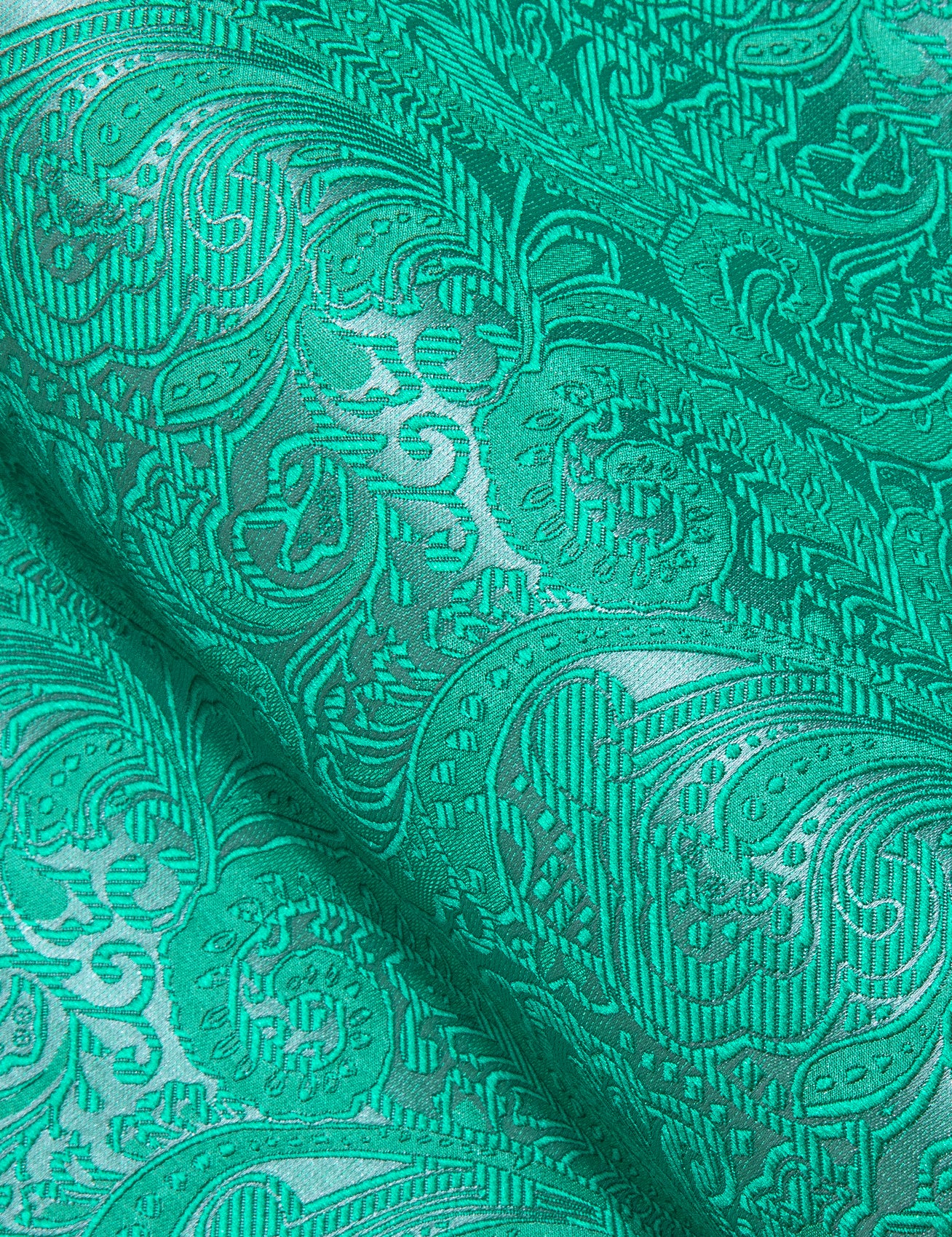 Maximum Blue Green Paisley Men's Long Sleeve Casual Shirt