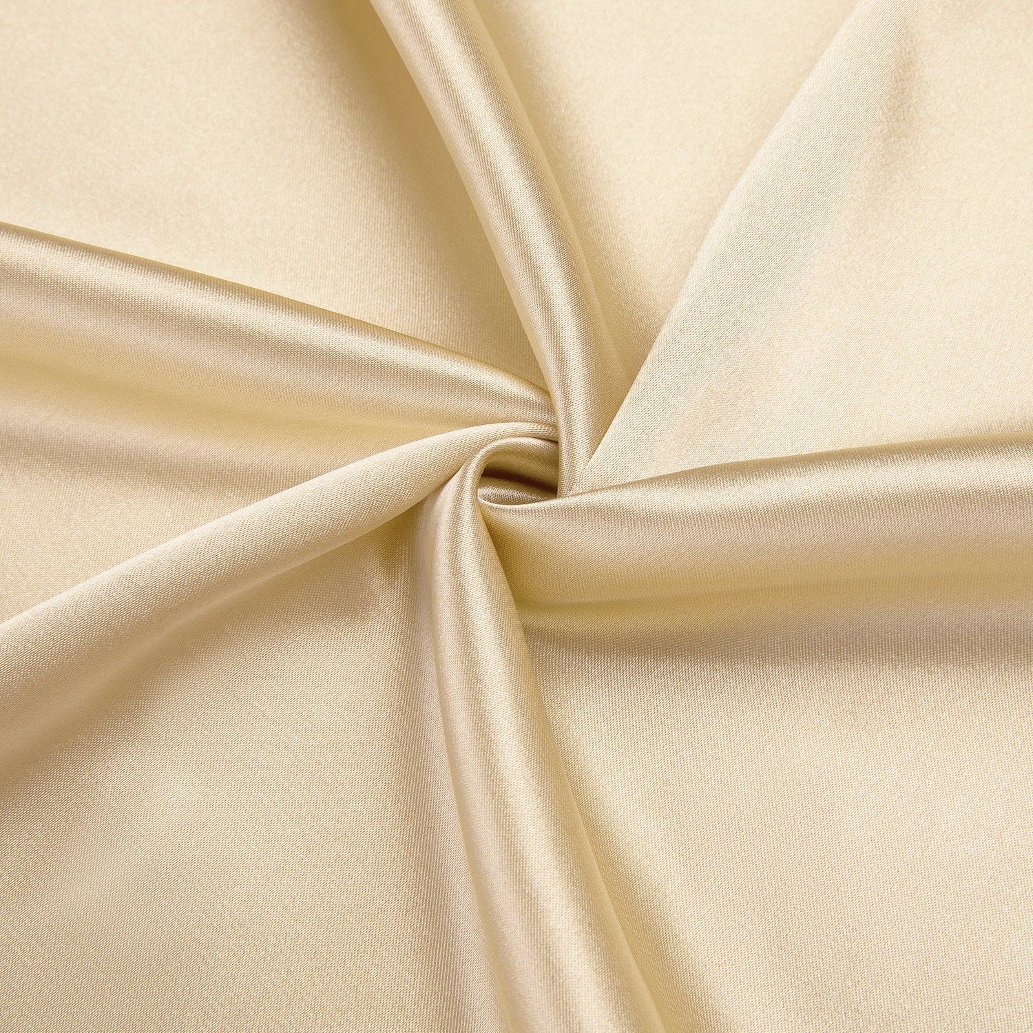 Beige Solid Satin Silk Men's Long Sleeve Business Shirt