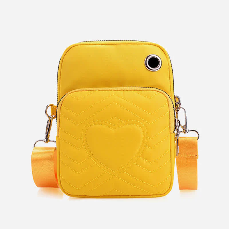 Double Compartment Cellphone Crossbody Mini Bag Lightweight Cute Shoulder Purses