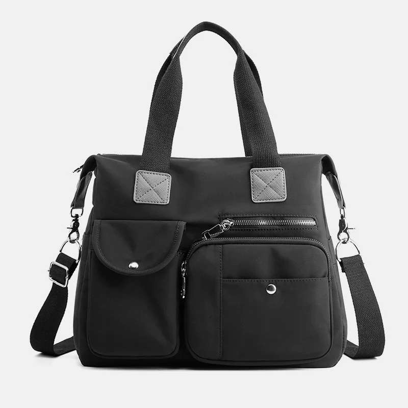 Waterproof Lightweight Multi-Pocket LargeCapacity Casual Tote CrossbodyBag