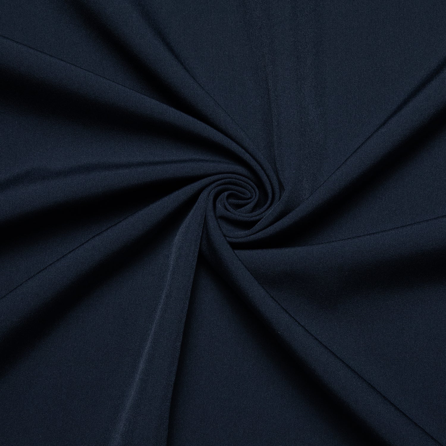 Dark Navy Blue Solid Silk Men's Long Sleeve Business Shirt