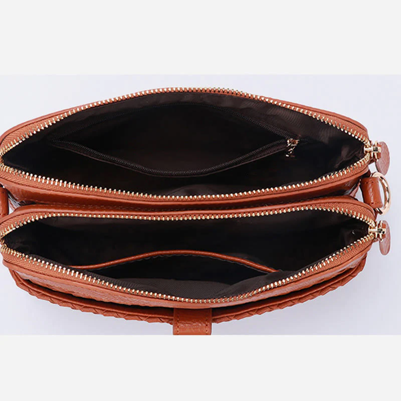 Multifunctional Underarm Handbag For Women Woven Leather Crossbody Bag