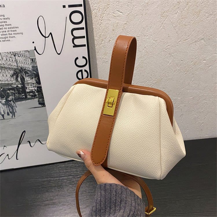 Buckle Phone Bag For Women Elegant Leather Handbag Crossbody Bag