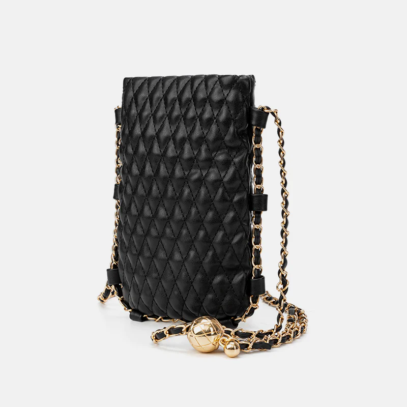 Unique Adjusting Buckle Elegant Embossing Crossbody Phone Bag