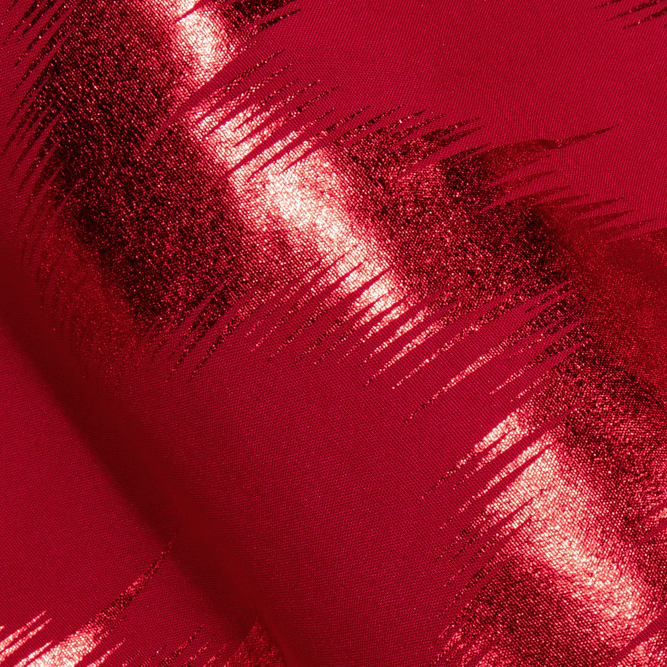 Red Black Bronzing Printing Novelty Men's Long Sleeve Shirt