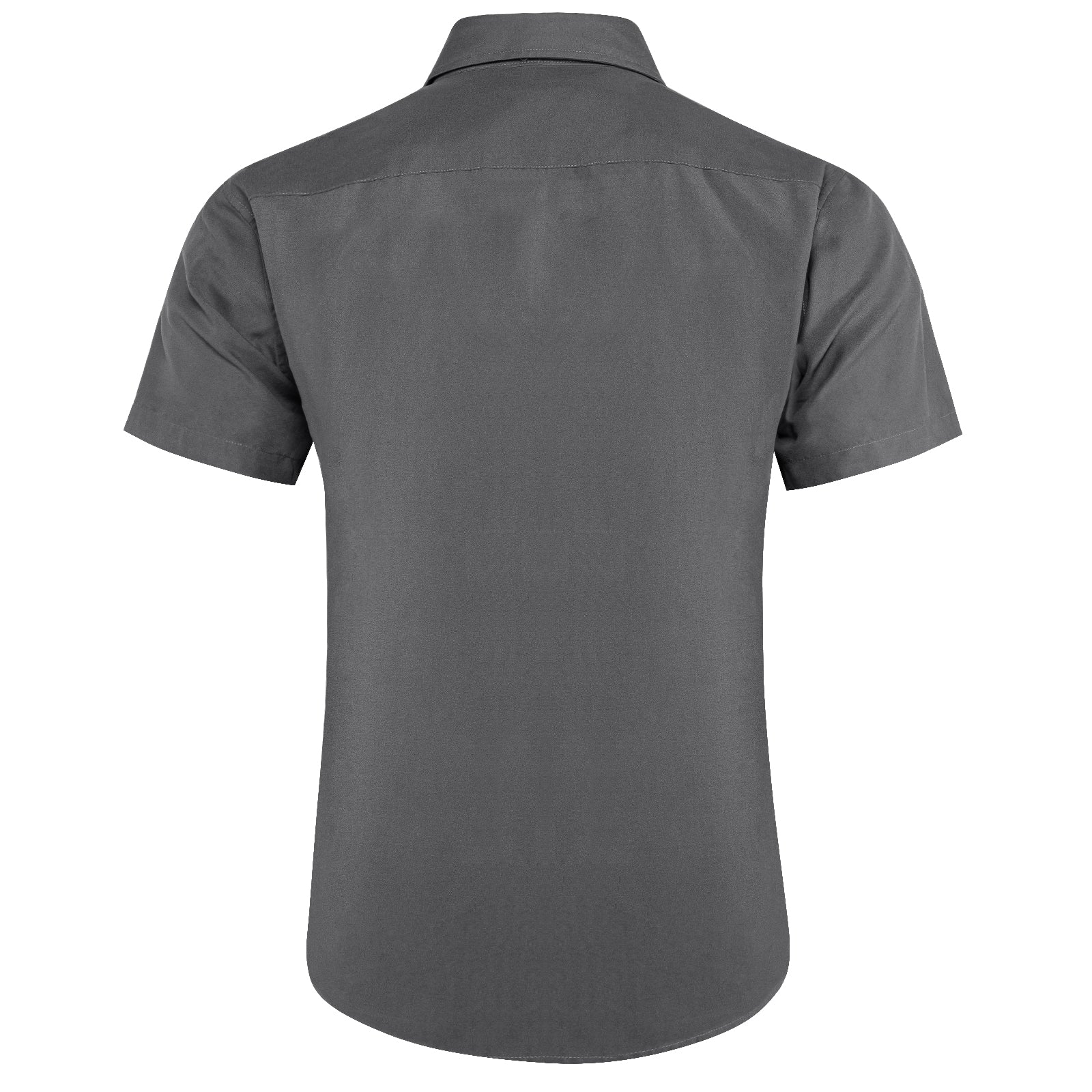 Splicing Style Grey with Silver Paisley Silk Men's Short Sleeve Shirt