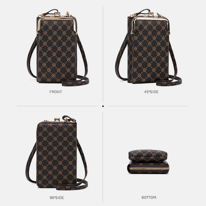 Small Crossbody Phone Bag Lightweight PU Leather Shoulder Purses Clutch Wallet