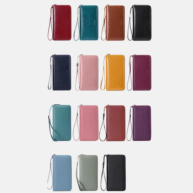 RFID Genuine Leather Large Capacity Wallet