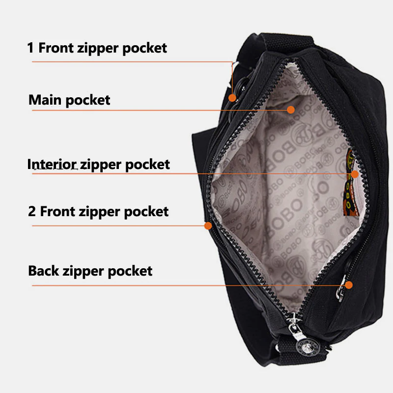 LargeCapacity Waterproof Lightweight Casual CrossbodyBag
