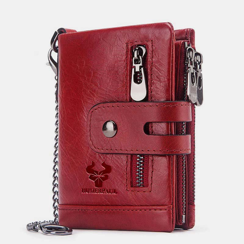 RFID Multifunctional LargeCapacity Genuine Leather Wallet