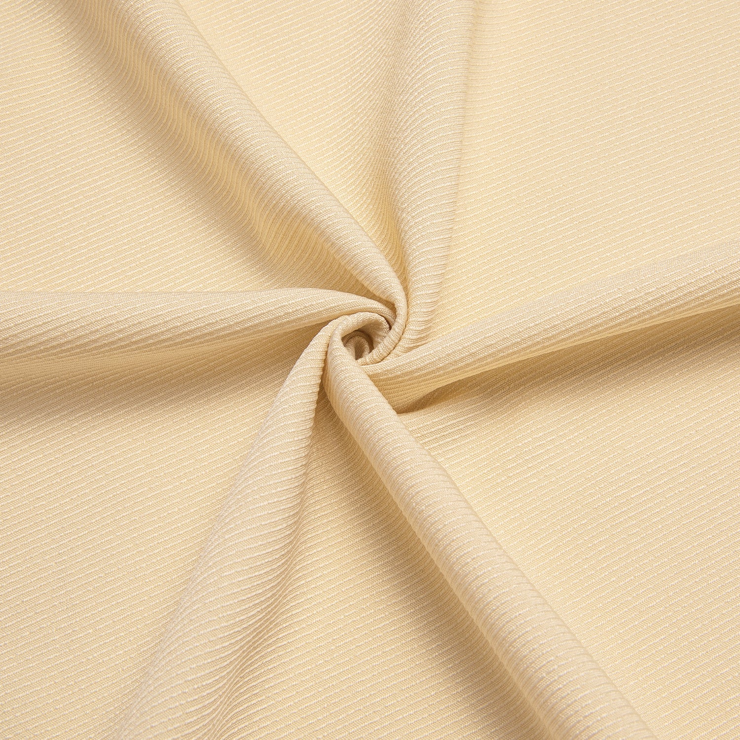 Beige Solid Stretch Woven Business Men's Long Sleeve Button Down Shirt