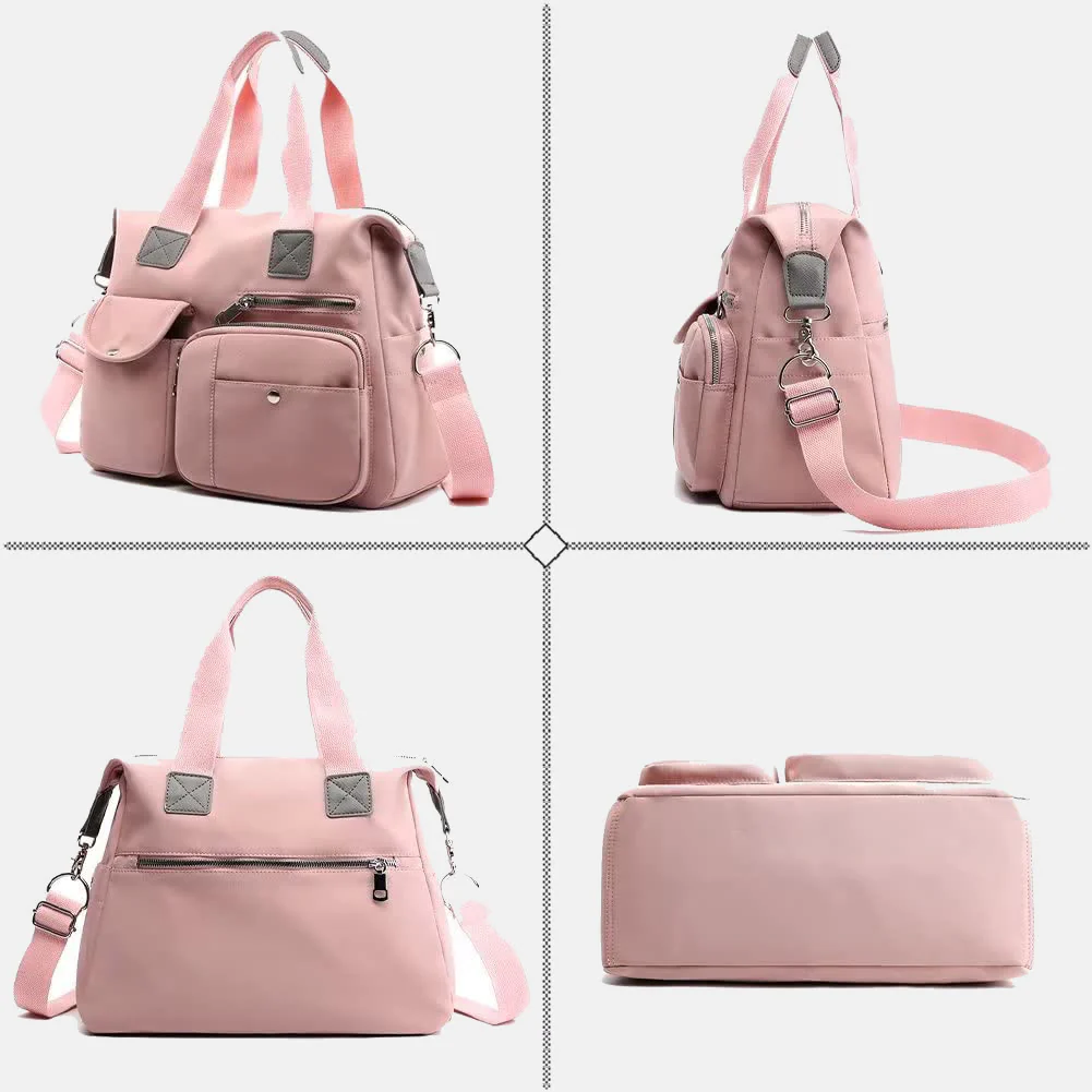 Waterproof Lightweight Multi-Pocket LargeCapacity Casual Tote CrossbodyBag