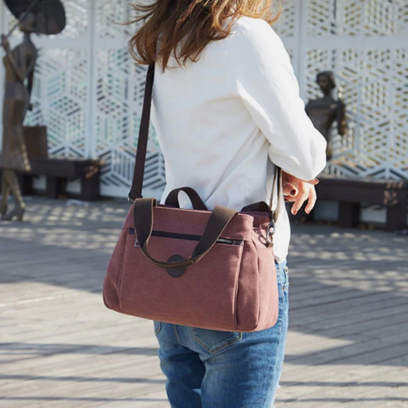 High Capacity Multi-Pocket Crossbody Handbag