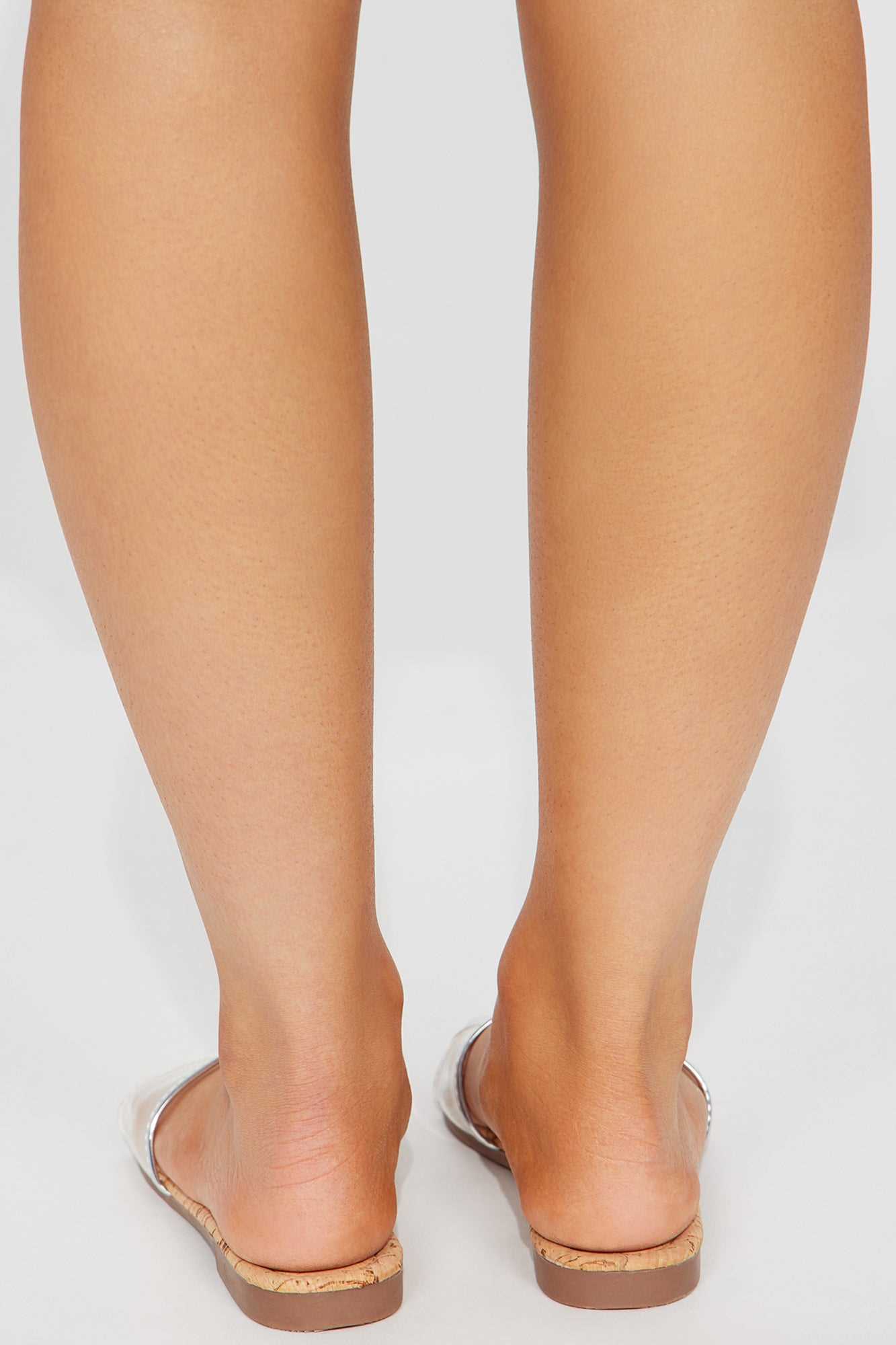 Elmira Flat Sandals   Clear/Silver