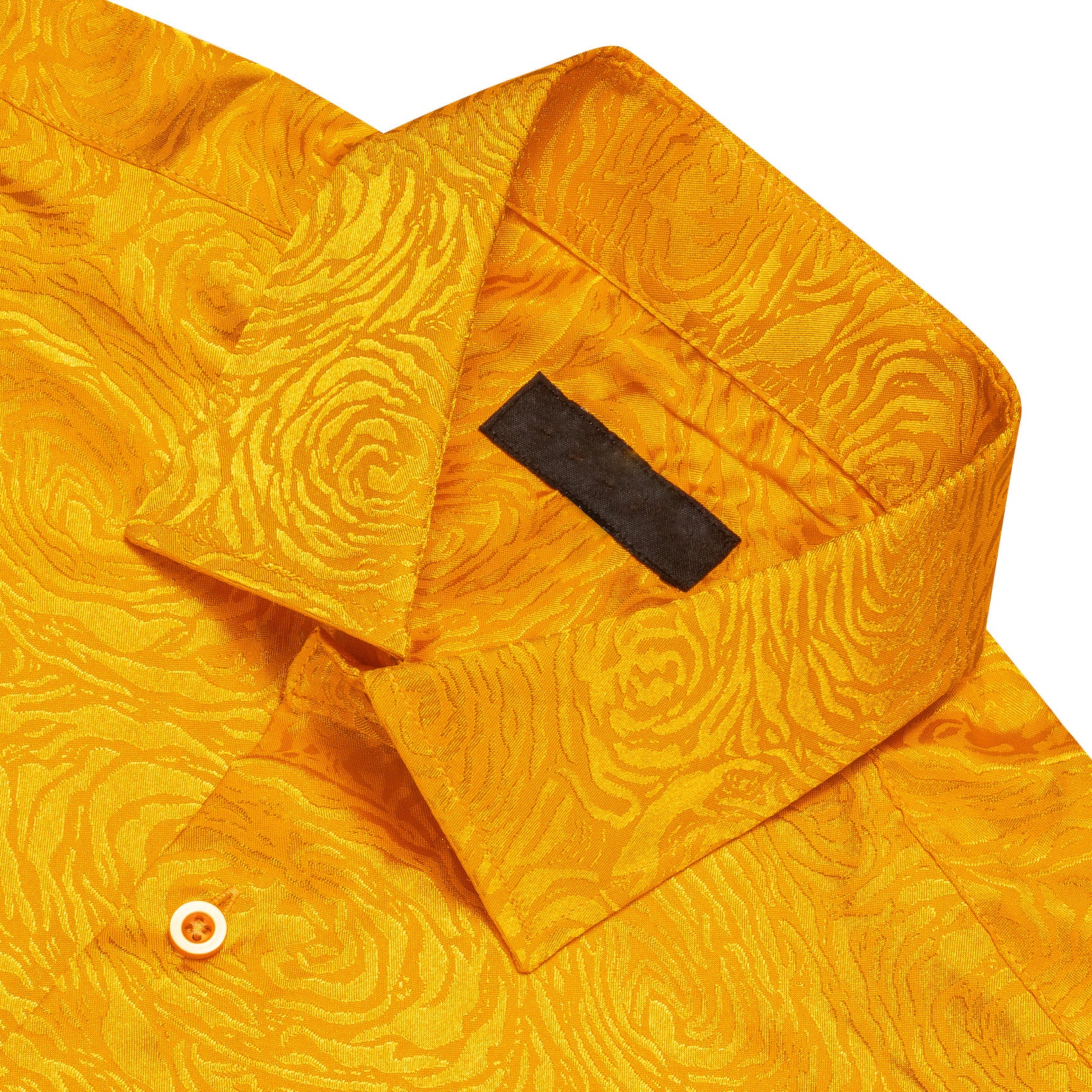 Golden Floral Rose Men's Long Sleeve Shirt