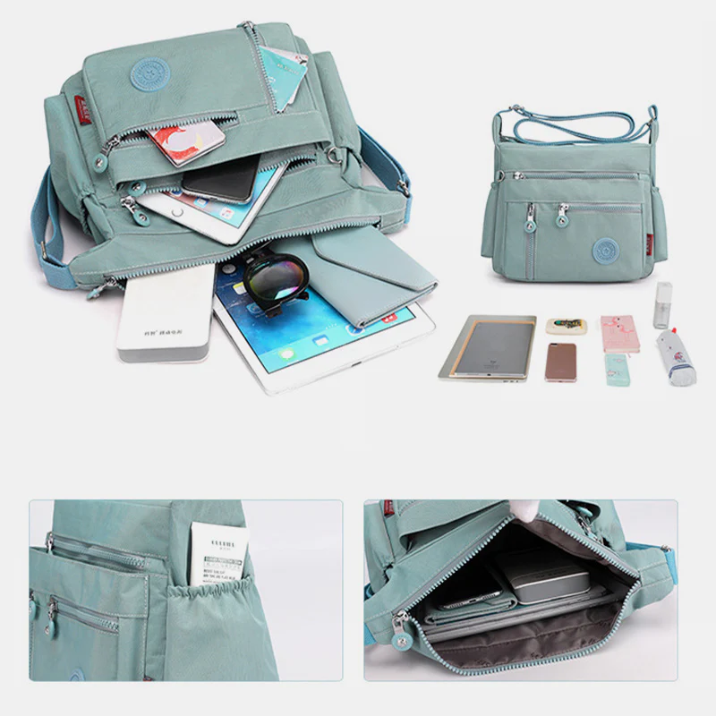 LargeCapacity Multi-Pocket Waterproof Lightweight Casual CrossbodyBag