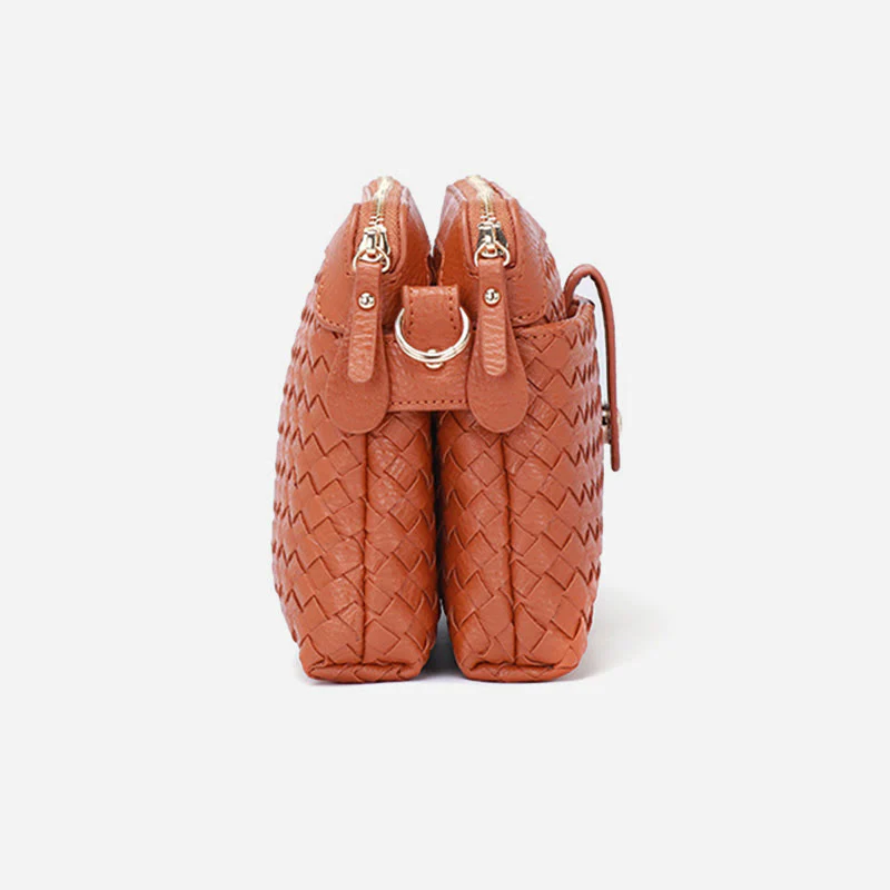 Multifunctional Underarm Handbag For Women Woven Leather Crossbody Bag