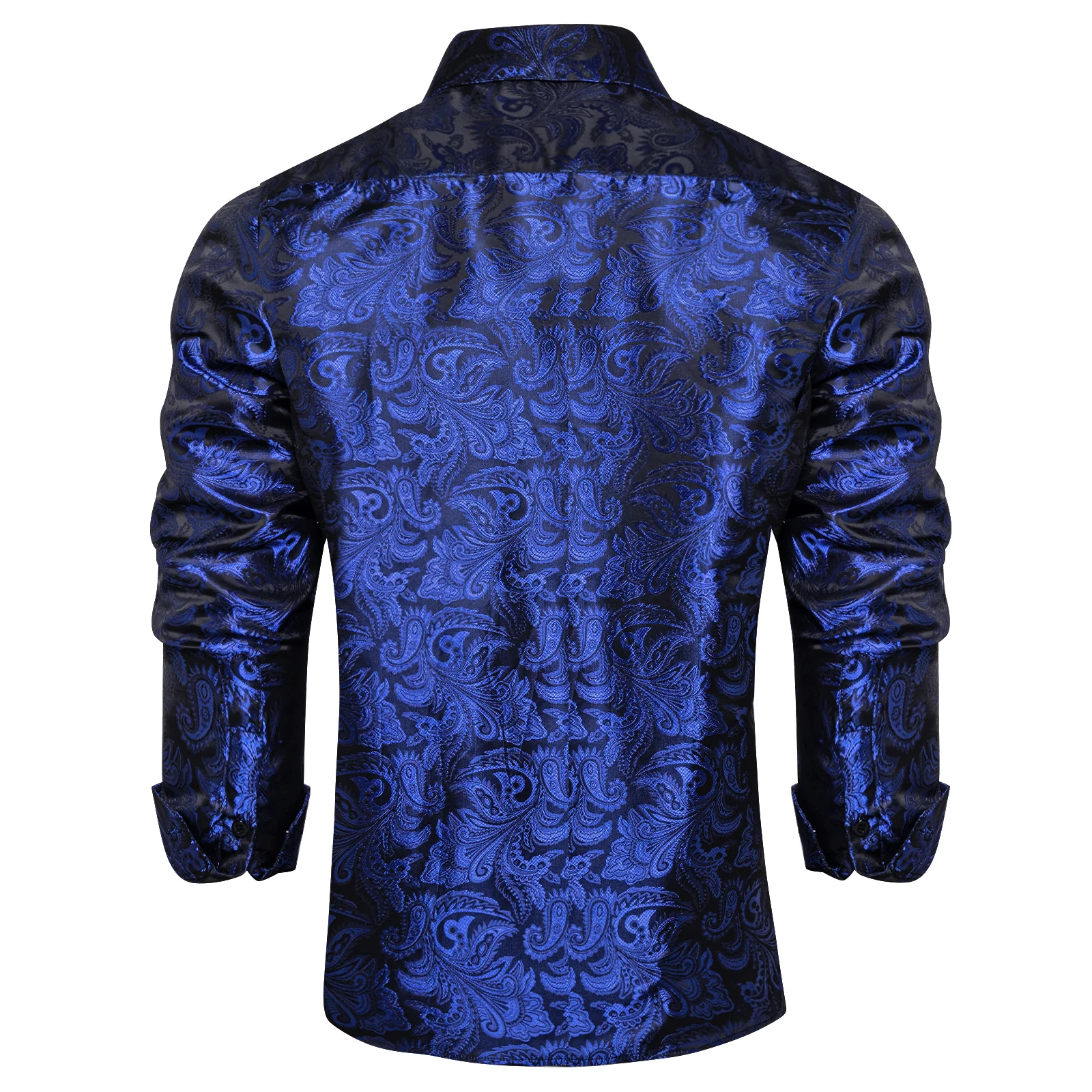 Royal Blue Paisley Long Sleeve Shirt