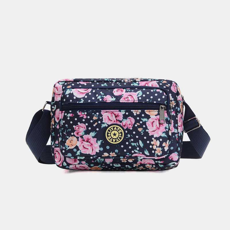 Large Capacity Printing Waterproof Nylon Shoulder Bag Crossbody Bag