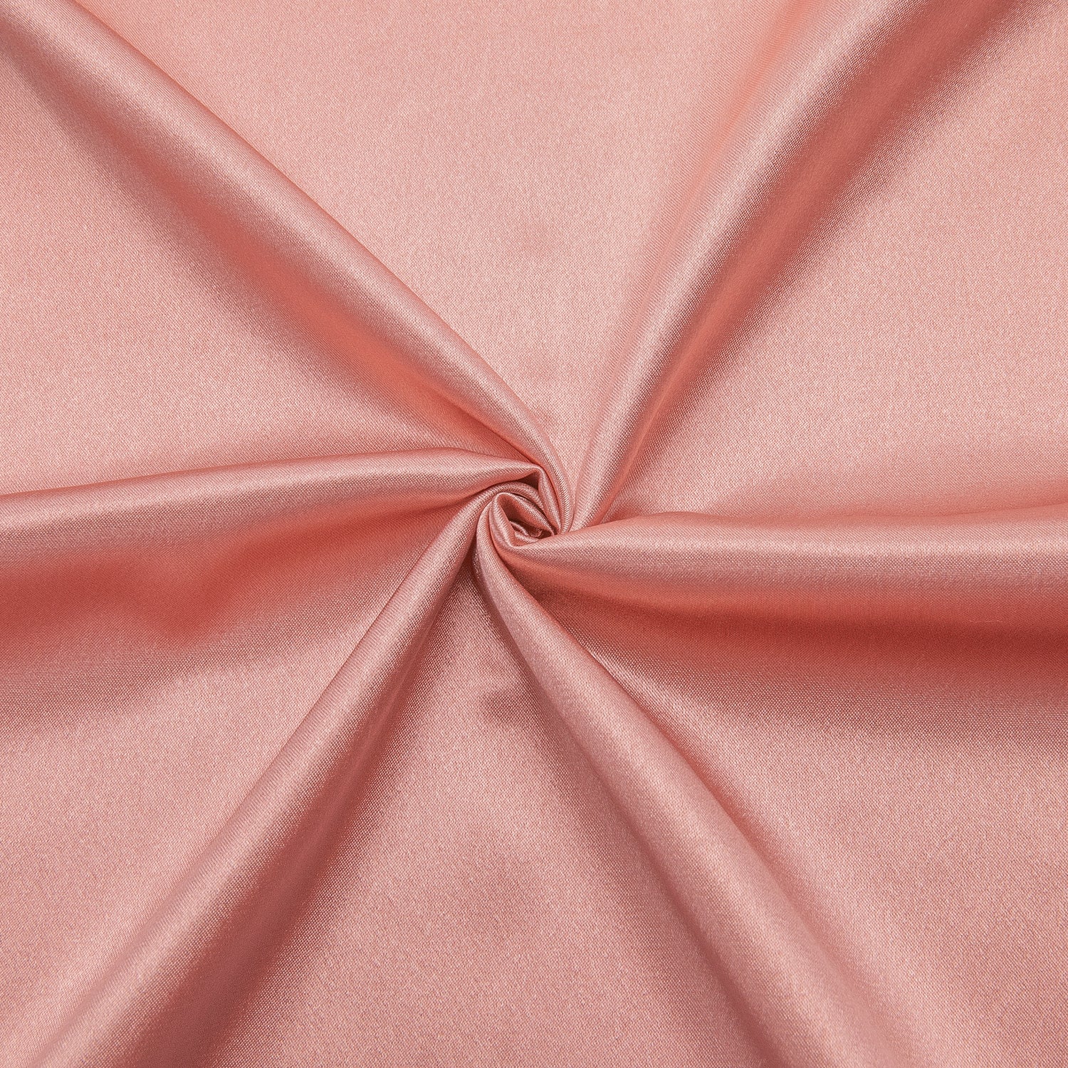 Coral Pink Solid Satin Men's Short Sleeve Shirt