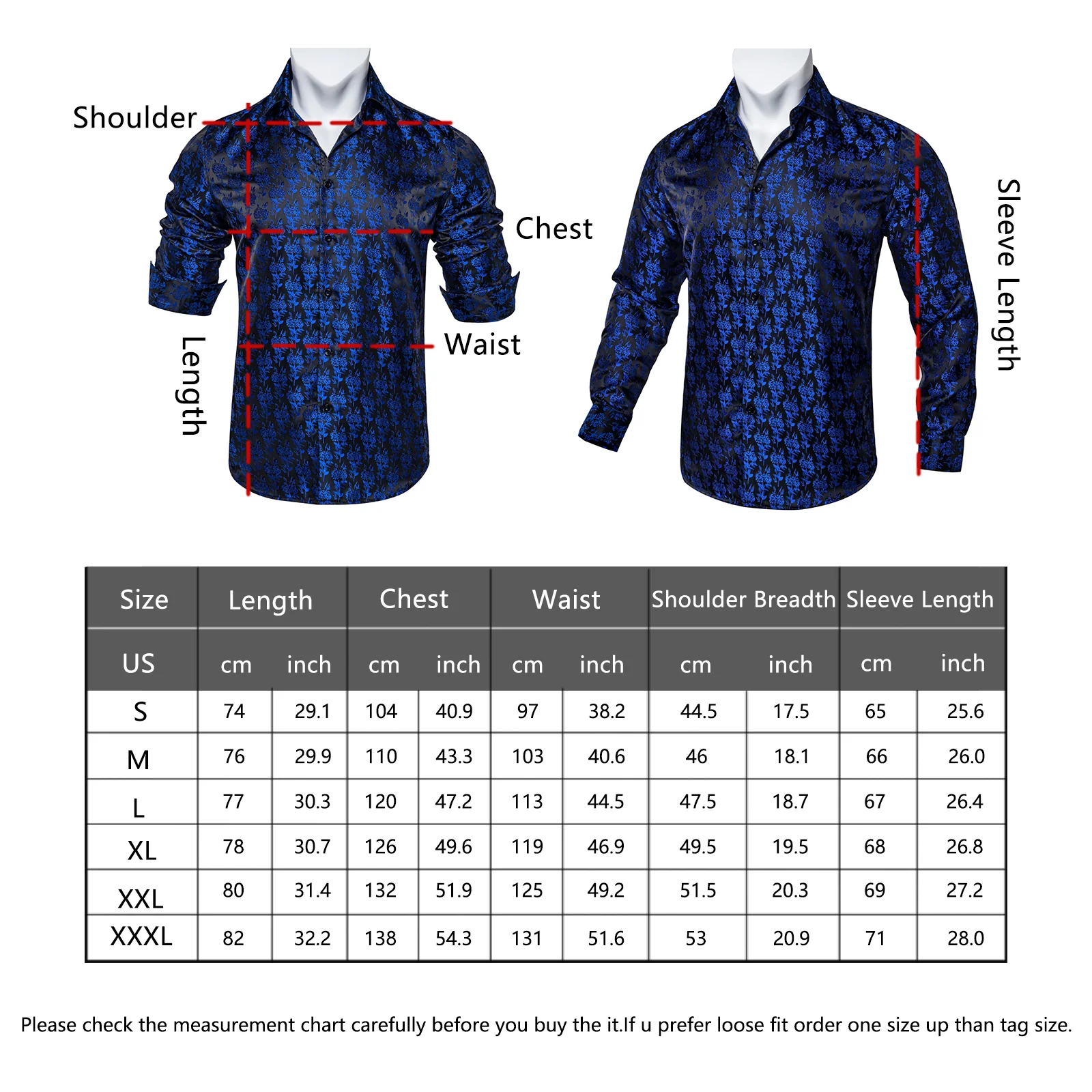 New Golden Brown Floral Silk Men's Long Sleeve Shirt