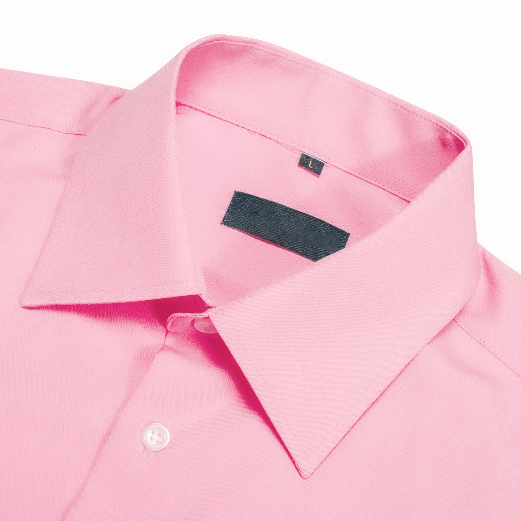 Baby Pink Solid Silk Men's Short Sleeve Shirt