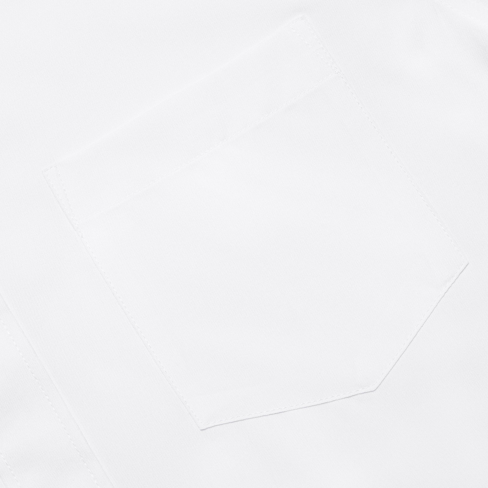 White Solid Silk Men's Long Sleeve Business Shirt