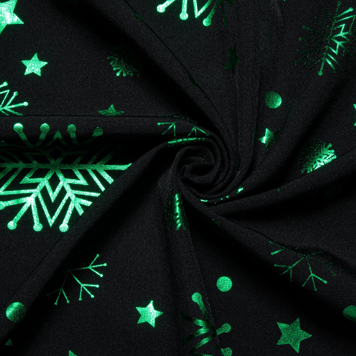Black Green Snowflakes Long Sleeve Shirt Christmas