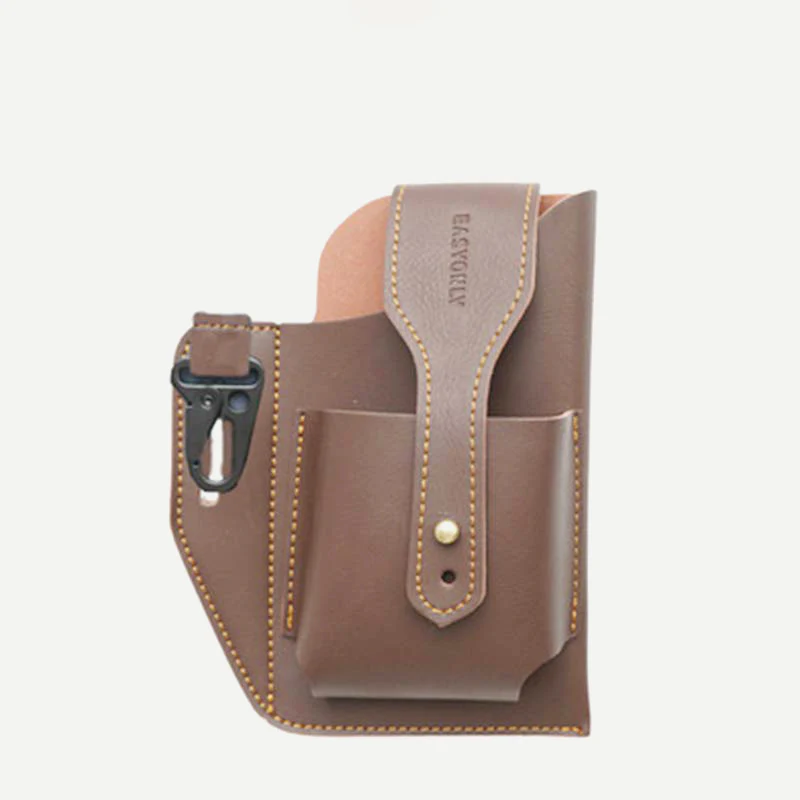 Retro EDC Genuine Leather Phone Bag Waist Bag